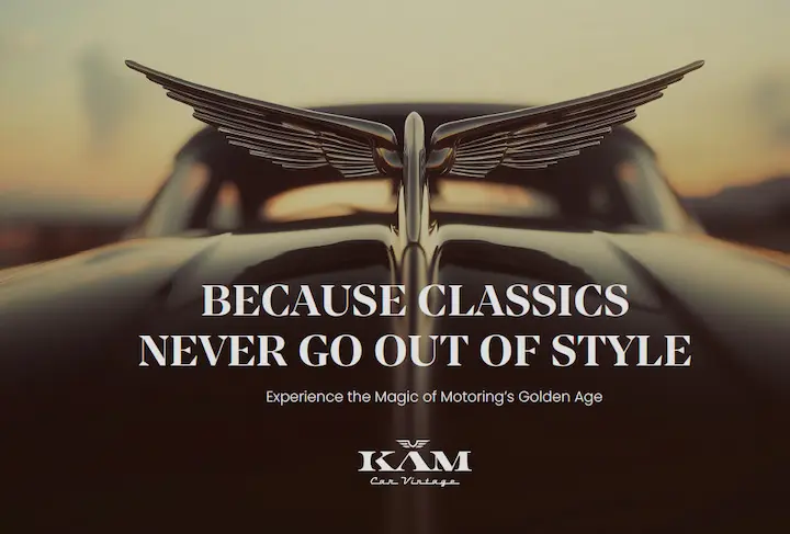 KAM Dubai luxury vintage car branding - Aimstyle brand identity kit automotive design