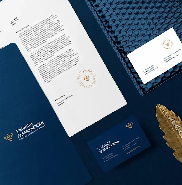 Tarish AlMansoori Law Firm Dubai leading legal partner - Aimstyle branding digital assets