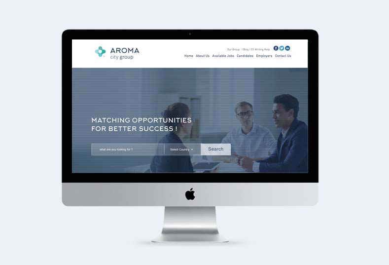 Launching Aroma City Group website | Aimstyle Graphics