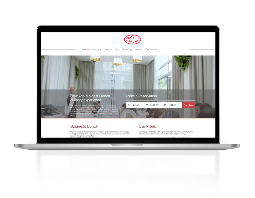 Le Cirque Dubai Website Launch, The well-known French restaurant in New York | Aimstyle Graphics