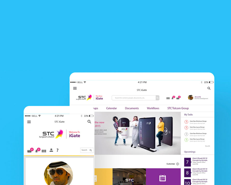 Saudi Arabia's major telecom group STC's relaunches its iGate portal with a new UX-UI solution | Aimstyle Graphics